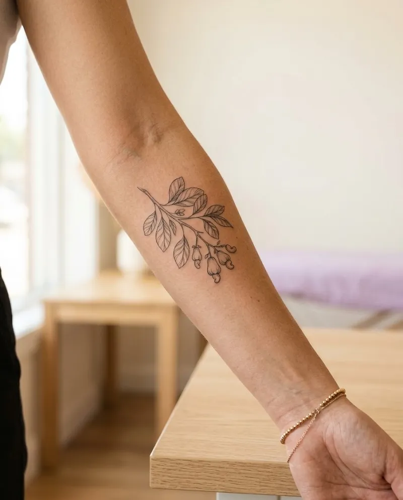 Tatuagem de lettering num antebraço